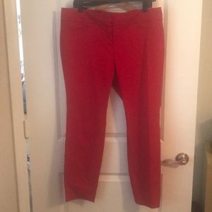 Red Ankle Length Exact Stretch pants EUC
